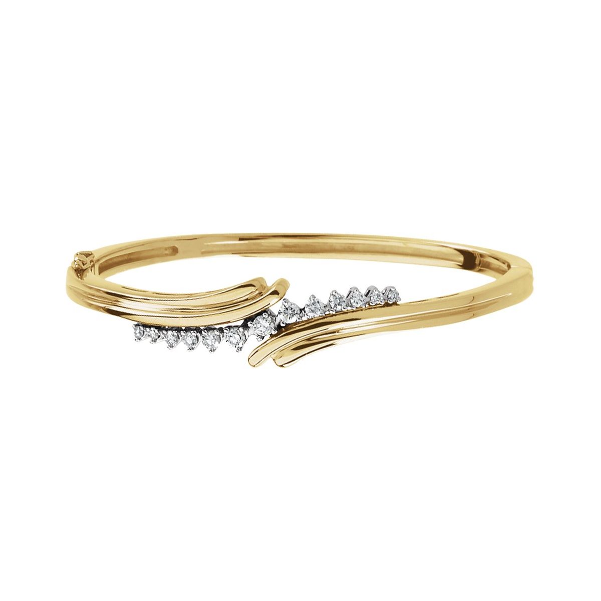 Accented Hinged Bangle Bracelet - Series 60886