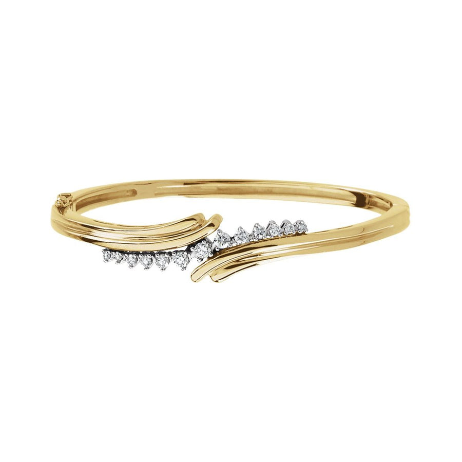 Accented Hinged Bangle Bracelet - Series 60886