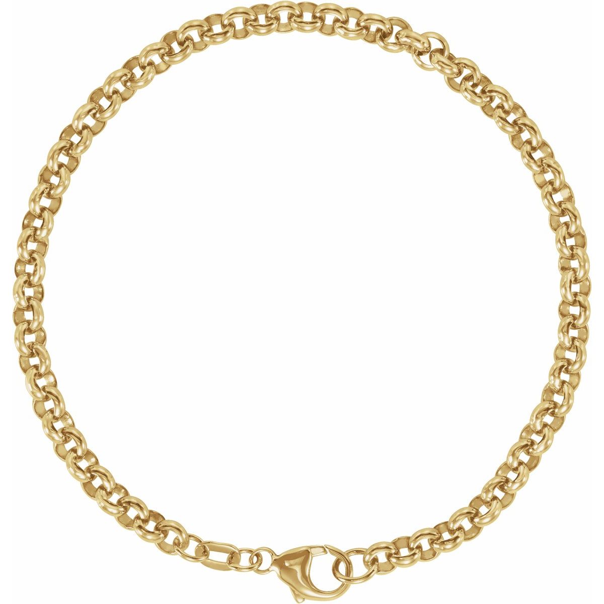 3.8 mm Rolo Chain Bracelet (3.8 Mm / 7 In) - gallery - Series CH211