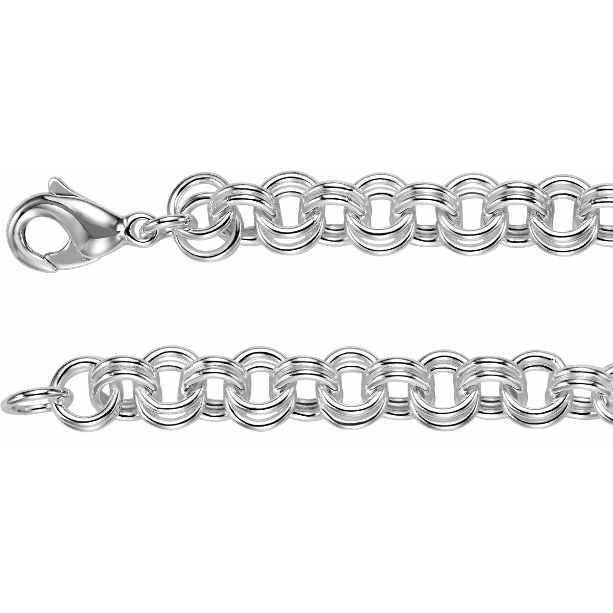 9 mm Double Link Cable Chain Bracelet (9 Mm / 7 1/2 In) - Series CH840