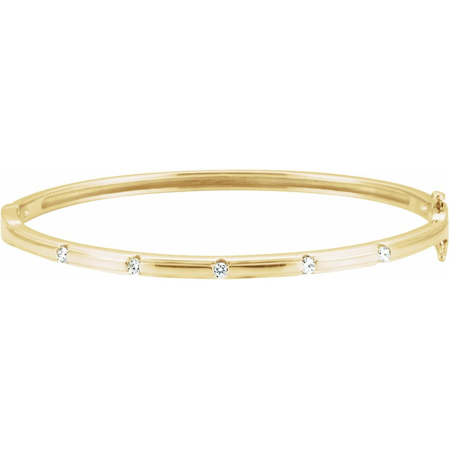 Accented Hinged Bangle Bracelet (3.3 Mm) - Series 65101