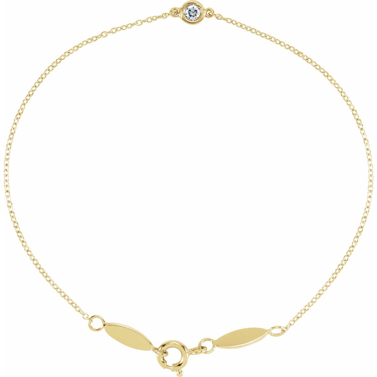 Bezel-Set Link Bracelet - 18K Yellow Gold - Series 651576