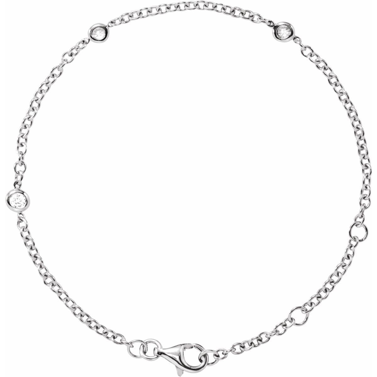 Bezel-Set Station Bracelet - gallery - Series 653468