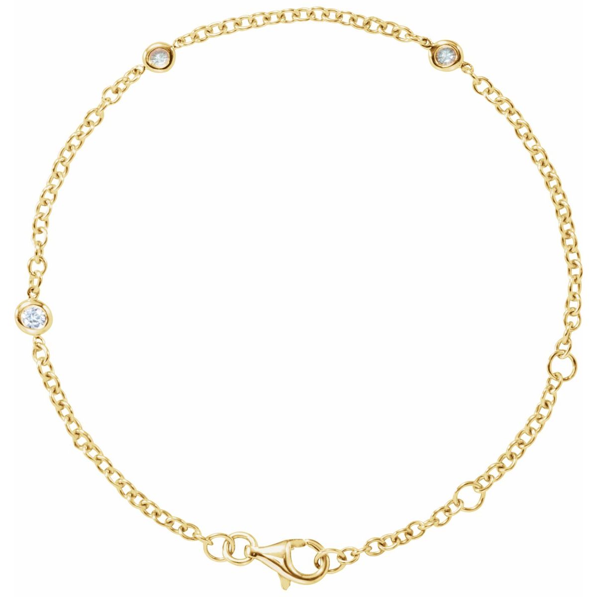 Bezel-Set Station Bracelet - gallery - Series 653468