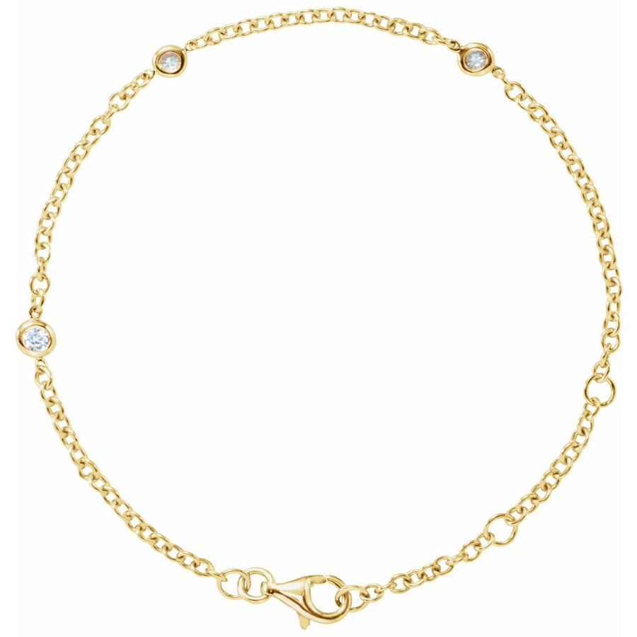 Bezel-Set Station Bracelet - gallery - Series 653468