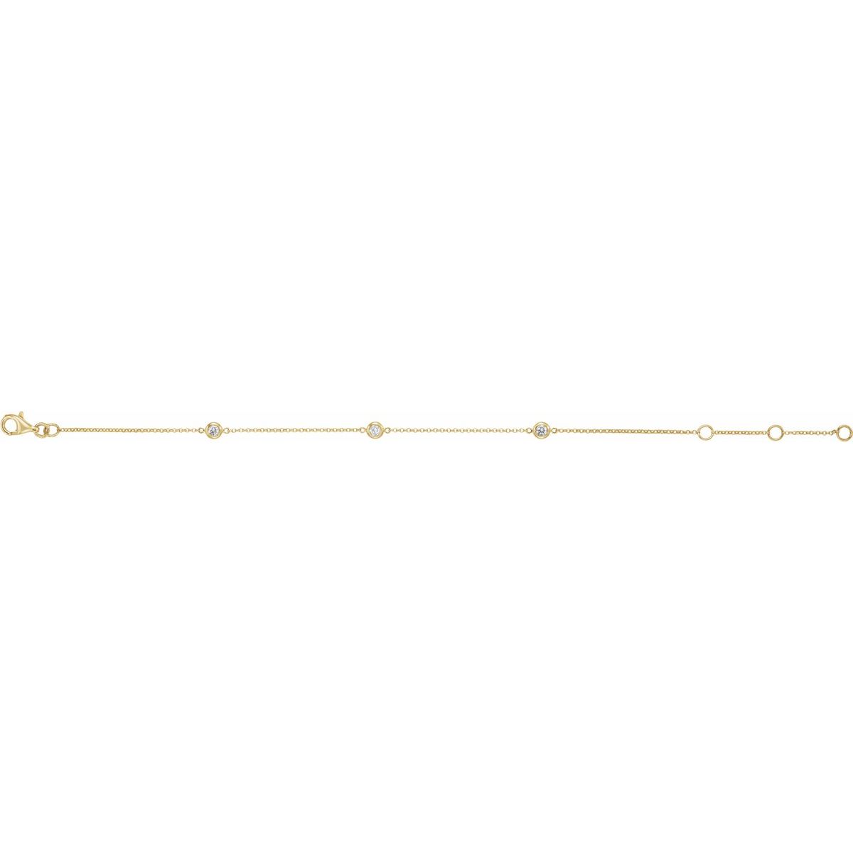 Bezel-Set Station Bracelet - gallery - Series 653468