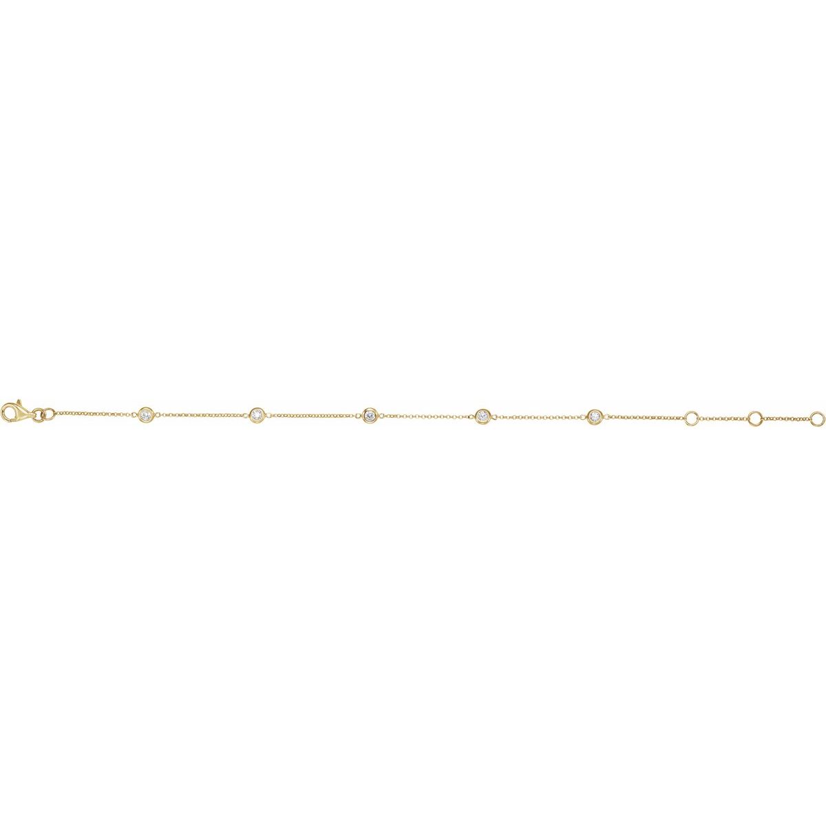 Bezel-Set Station Bracelet - gallery - Series 653469