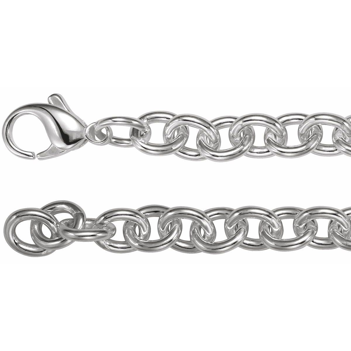 7.75 mm Cable Chain Bracelet (7.75 Mm / 7 1/2 In) - Sterling Silver - Series CH441