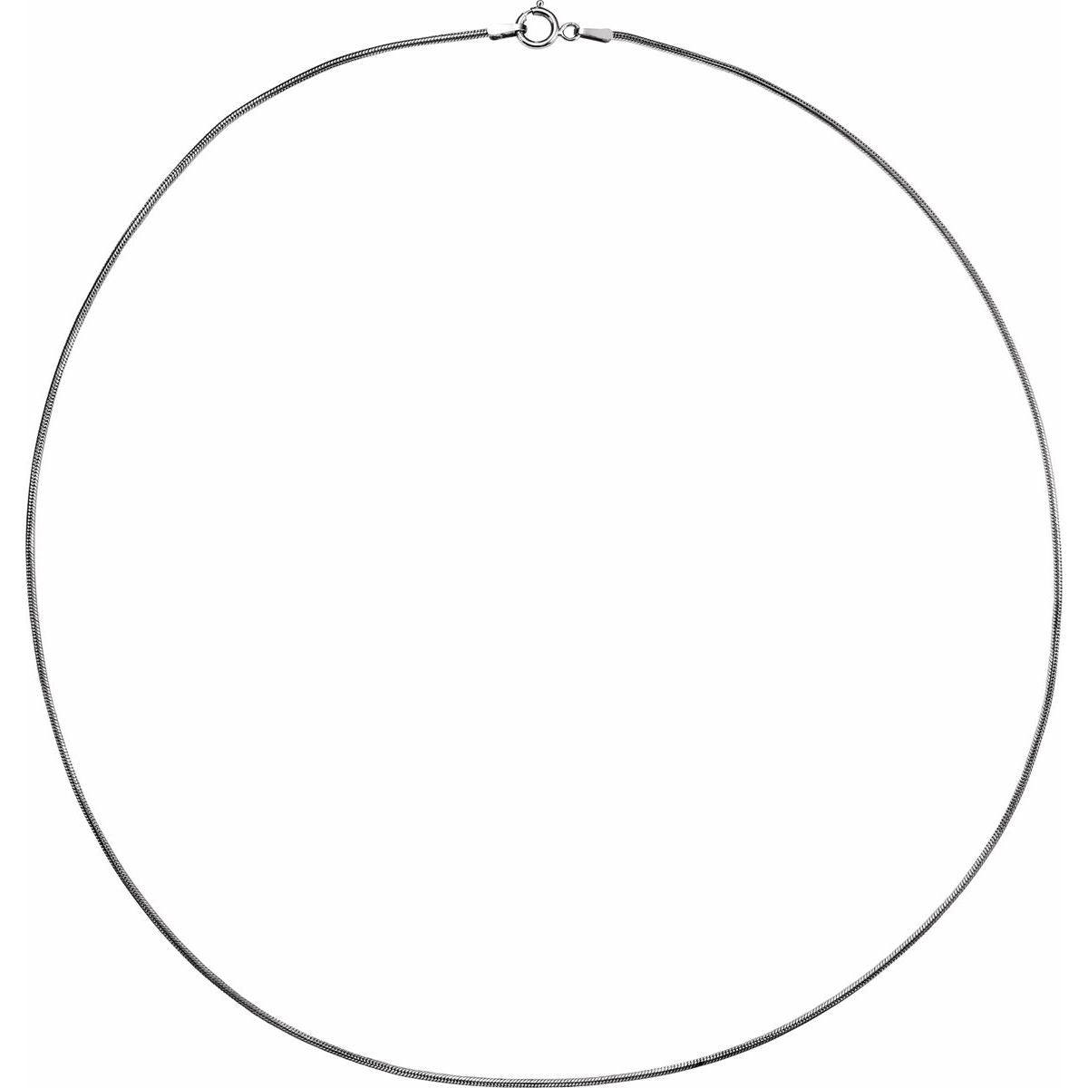 1 mm Round Snake Chain Bracelet (1 Mm / 7 In) - gallery - Series CH128