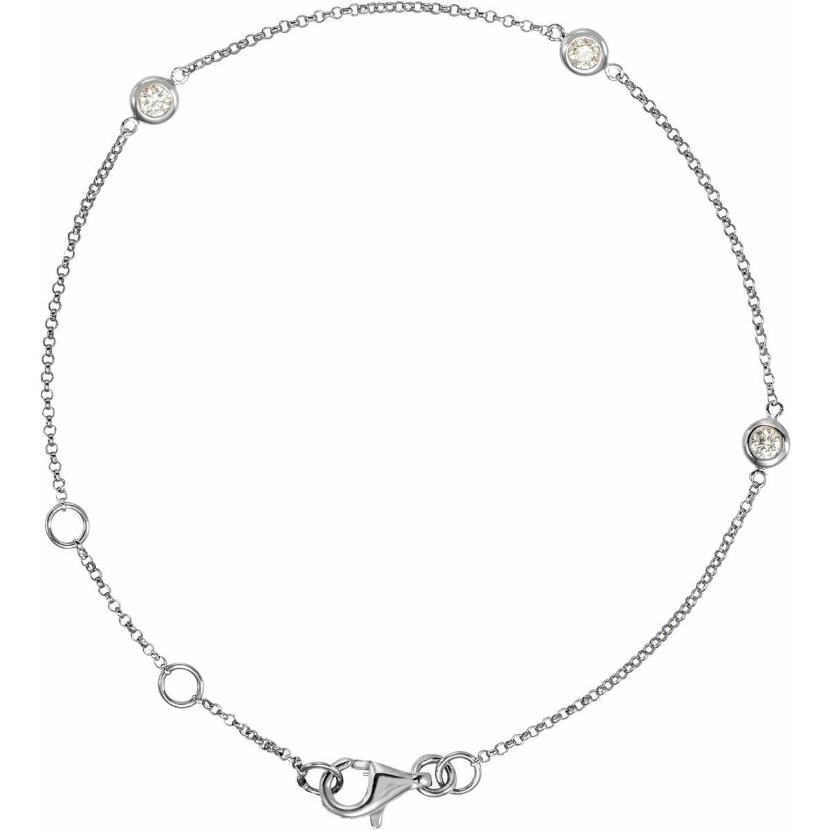 Bezel-Set Station Bracelet - gallery - Series 653468