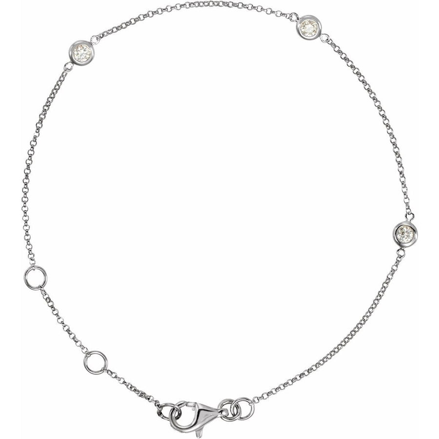 Bezel-Set Station Bracelet - gallery - Series 653468