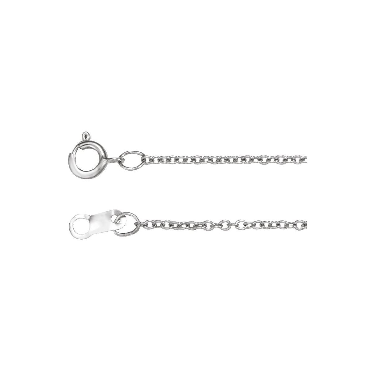 1 mm Cable Chain Bracelet (1 Mm / 6 1/2-7 1/2 In) - Platinum - Series CH132