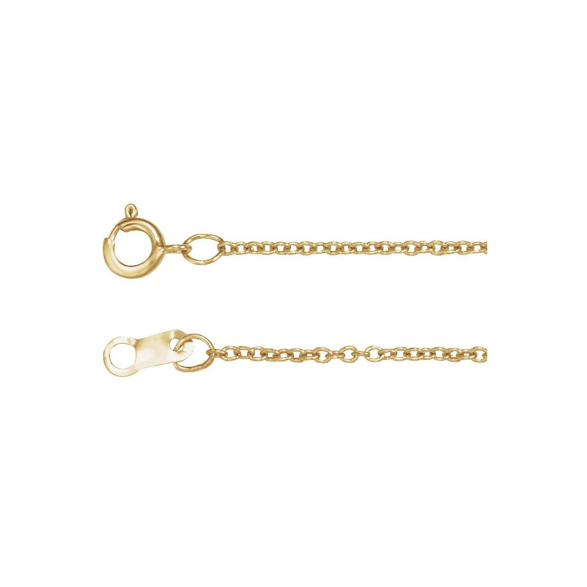 1 mm Cable Chain Bracelet (1 Mm / 6 1/2-7 1/2 In) - 14K Yellow Gold - Series CH132