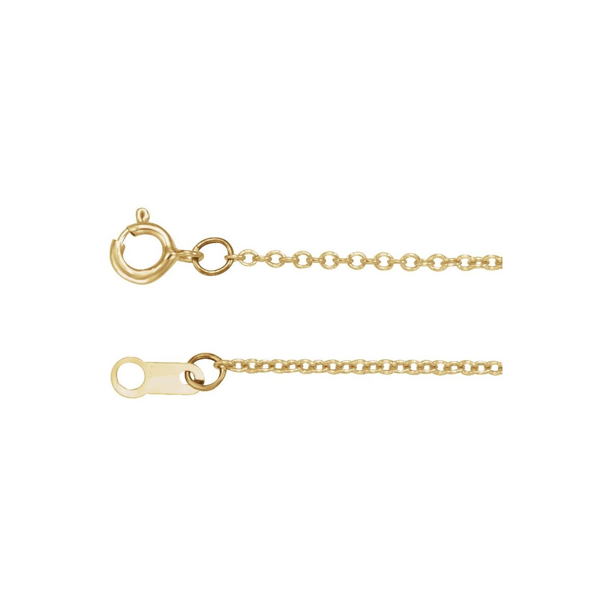 1 mm Cable Chain Bracelet (1 Mm / 7 In) - 14K Yellow Gold-Filled - Series CH132