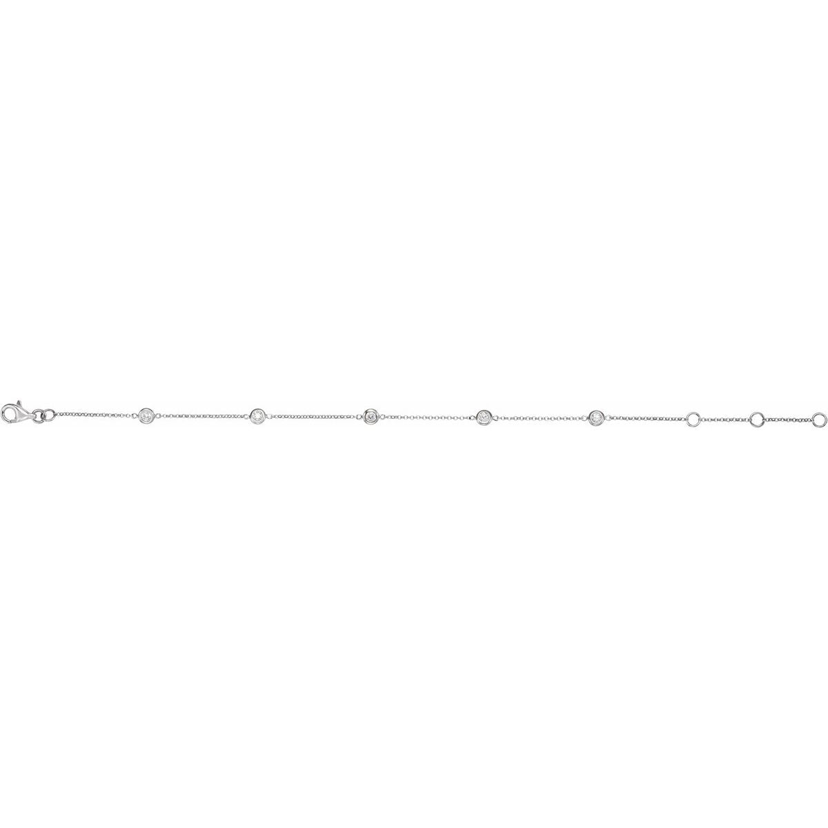 Bezel-Set Station Bracelet - gallery - Series 653469