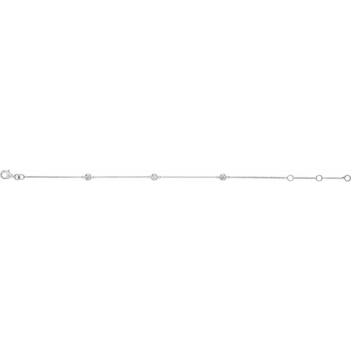 Bezel-Set Station Bracelet - gallery - Series 653468