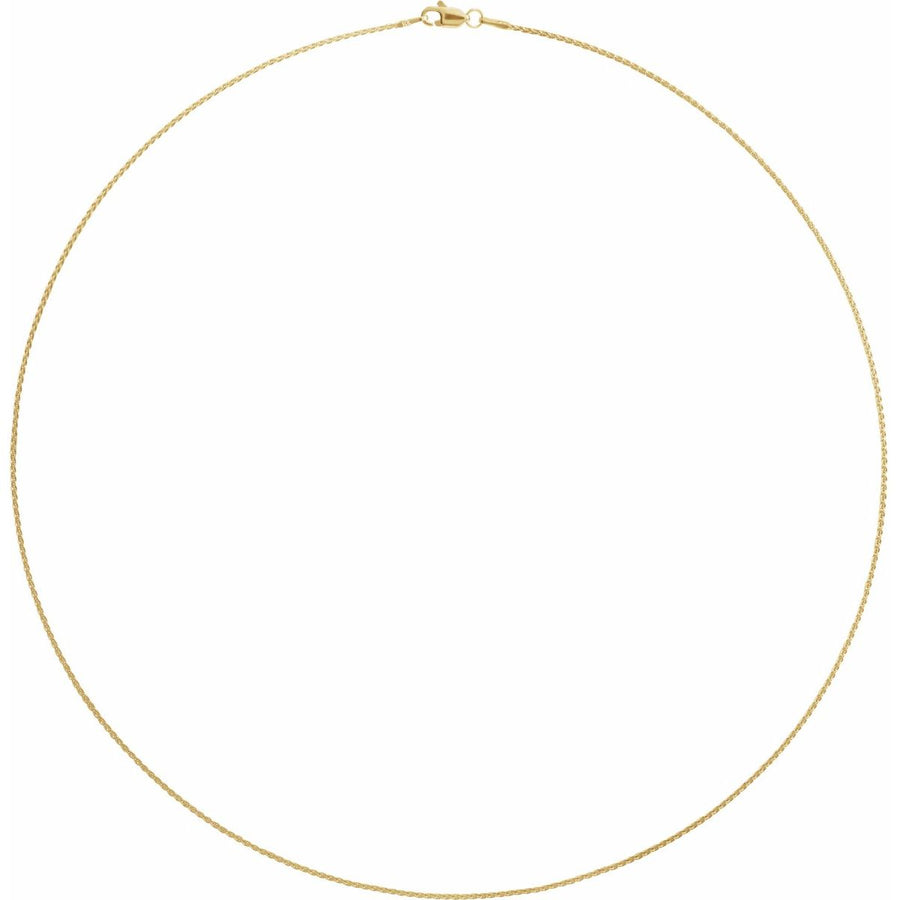 1 mm Wheat Chain Bracelet (1.8 Mm / 7 In) - gallery - Series CH971