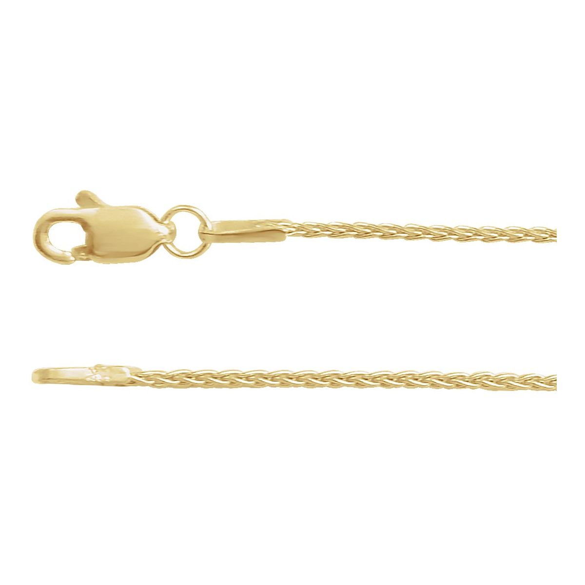 1 mm Wheat Chain Bracelet (1.8 Mm / 7 In) - Series CH971