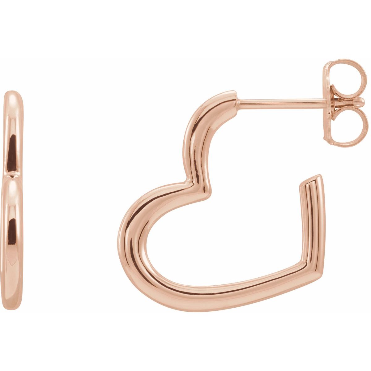 Heart Hoop Earrings