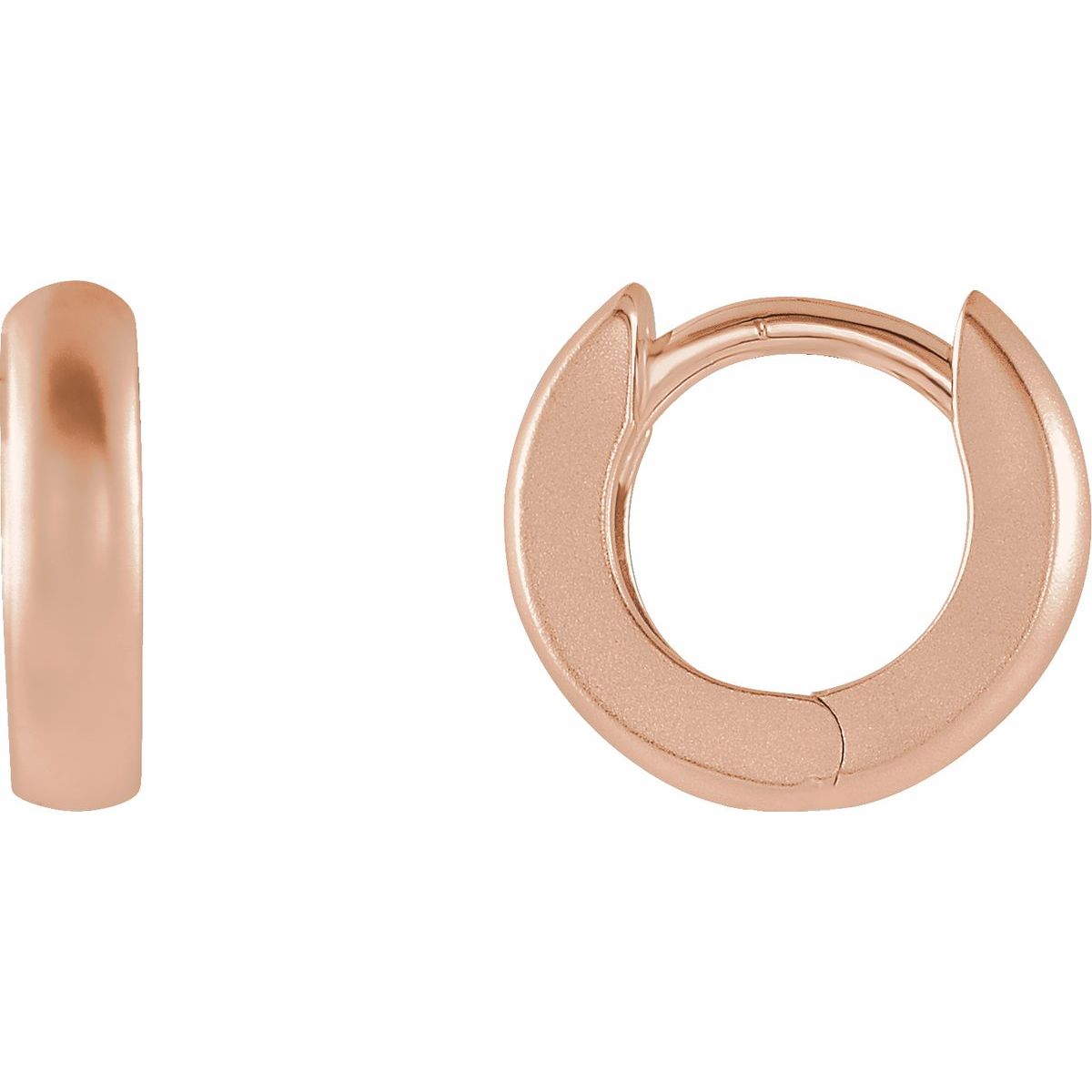 Natural Hinged Hoop Earrings (15 Mm)