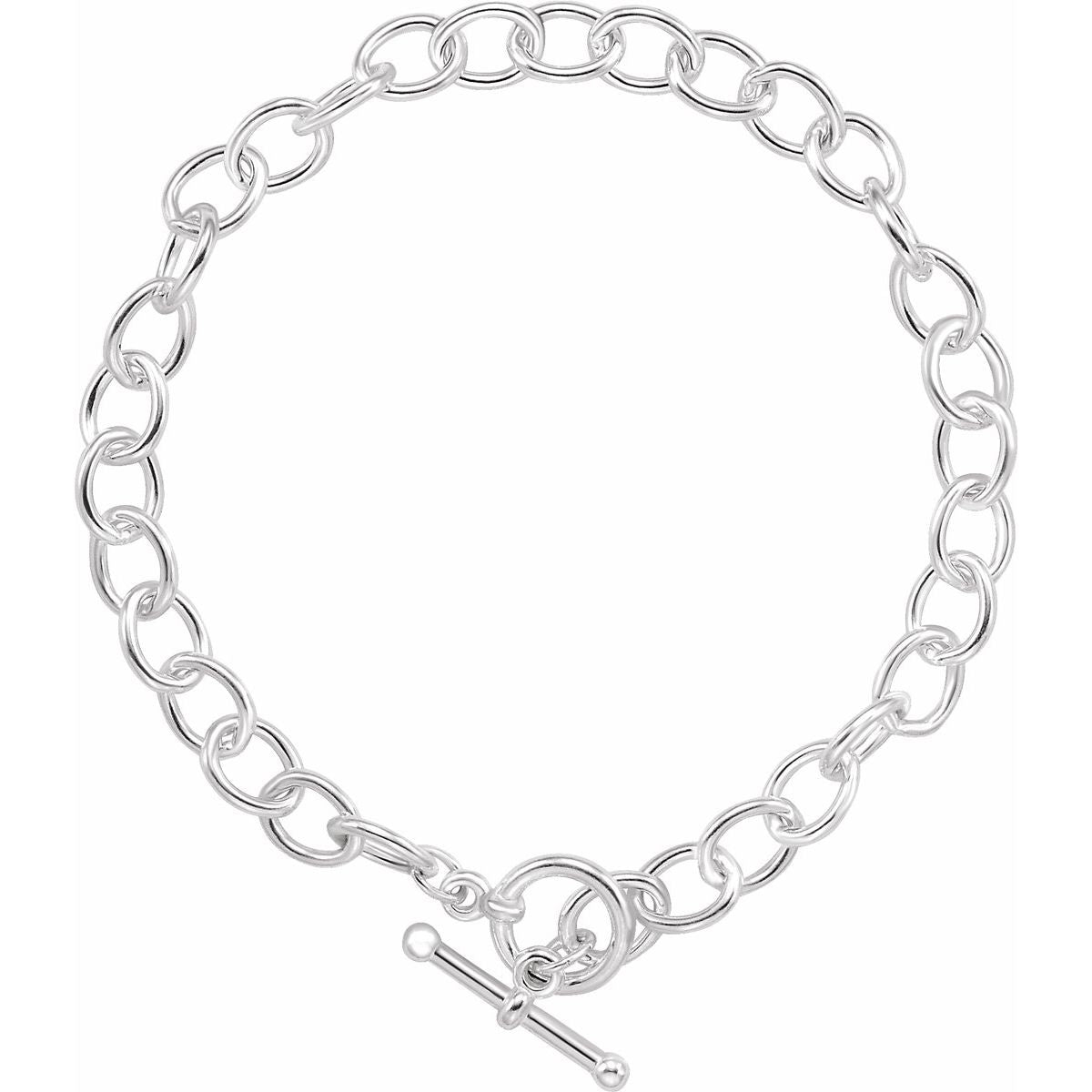 5.9 mm Cable Charm Bracelet (5.9 Mm) - Sterling Silver - Series BRC785