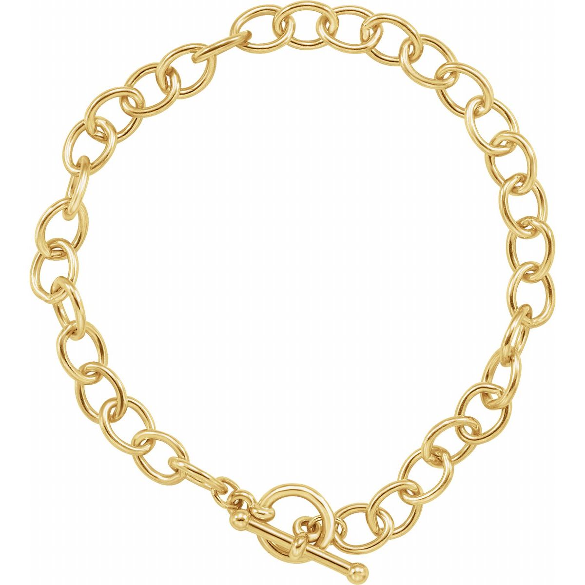 5.9 mm Cable Charm Bracelet (5.9 Mm) - 24K Gold-Plated Sterling Silver - Series BRC785