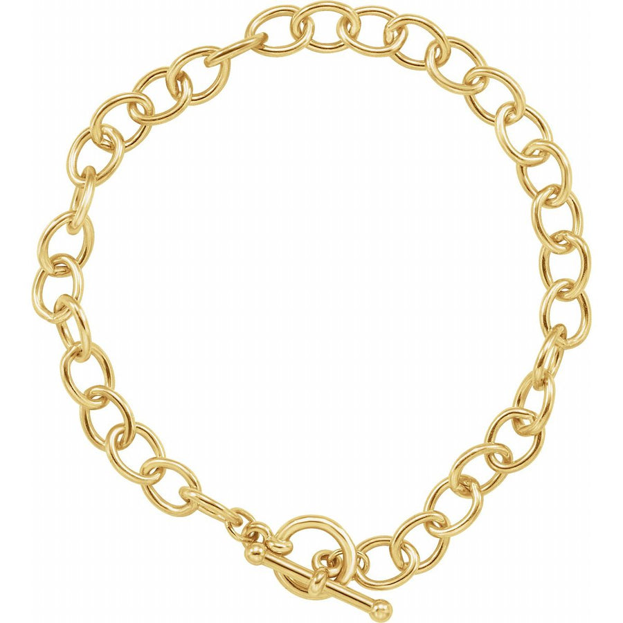 5.9 mm Cable Charm Bracelet (5.9 Mm) - 24K Gold-Plated Sterling Silver - Series BRC785