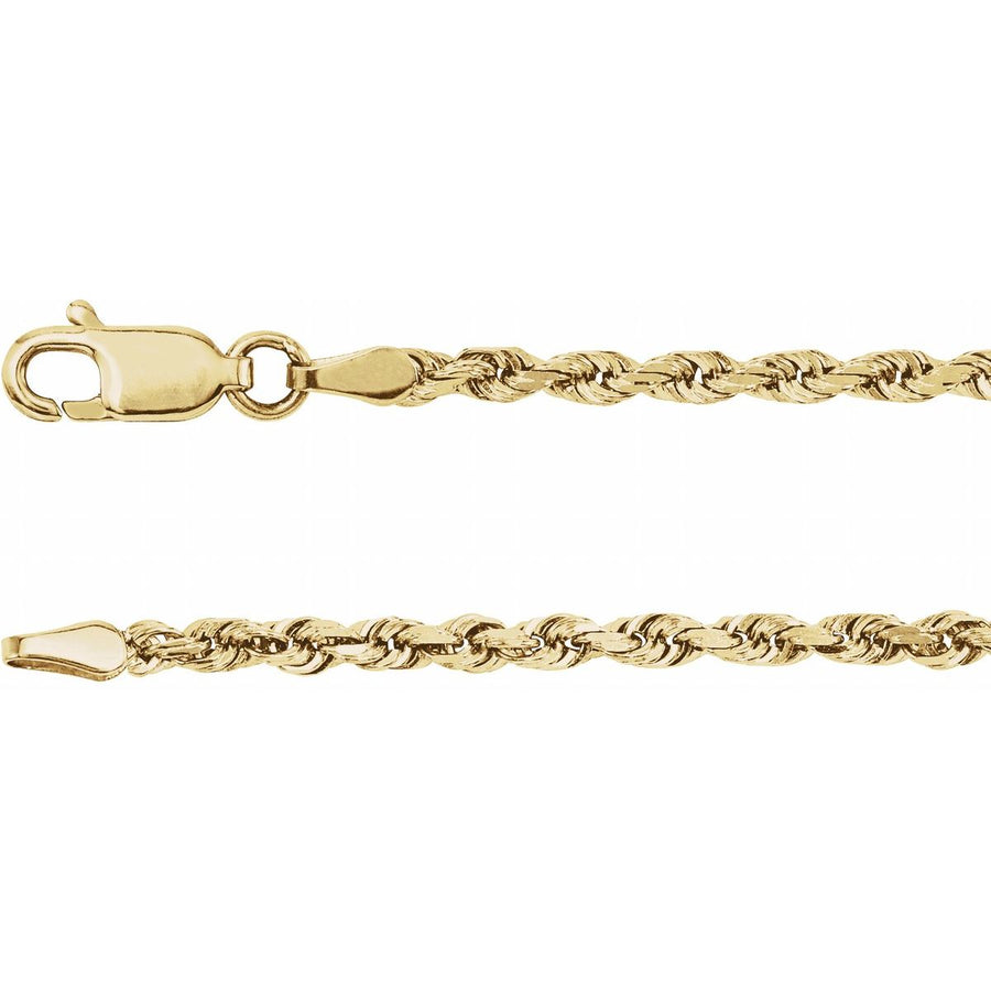 2.5 mm Diamond-Cut Rope Chain Bracelet (2.5 Mm / 7 In) - Series CH513