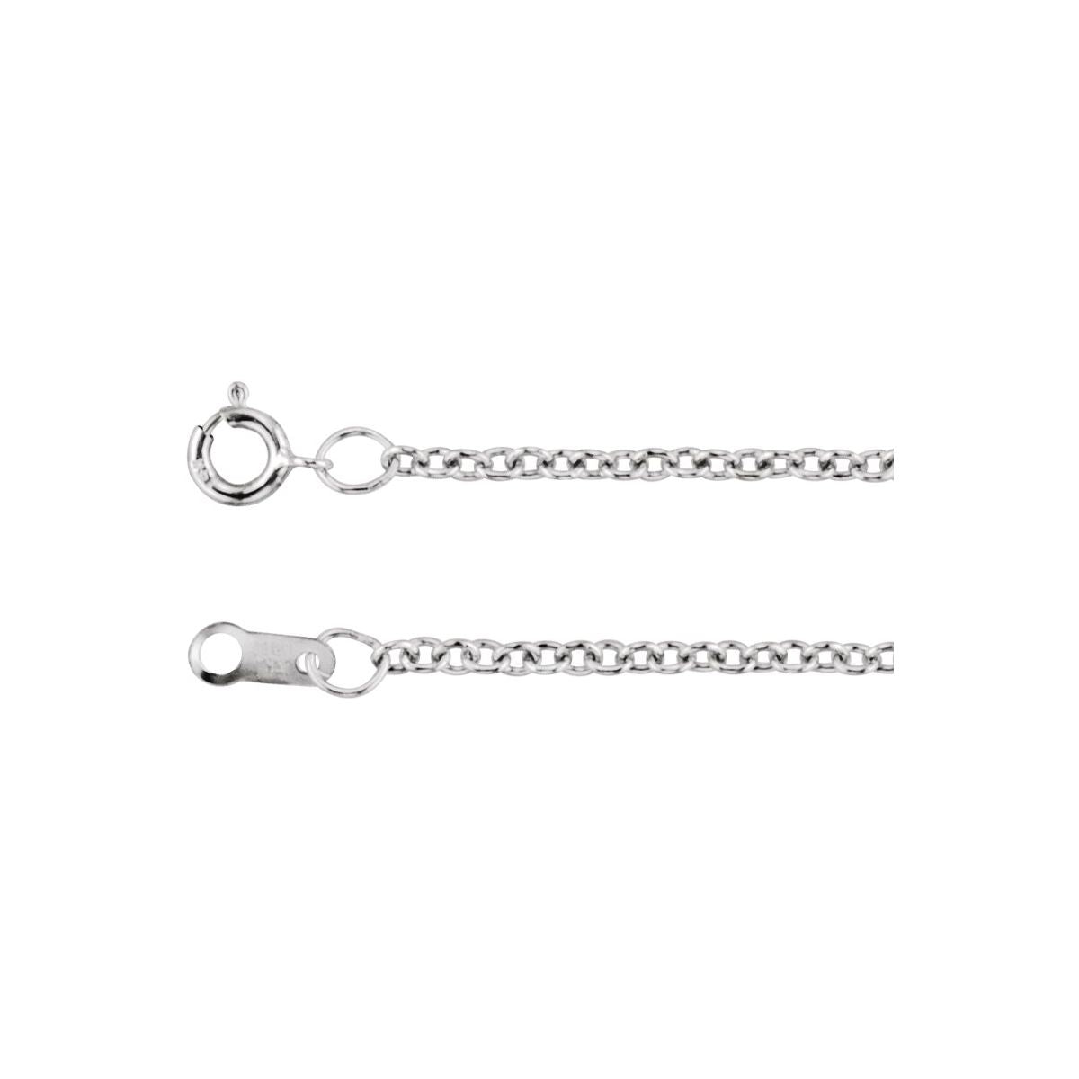 1 mm Cable Chain Bracelet (1.5 Mm / 7 In) - Platinum - Series CH176