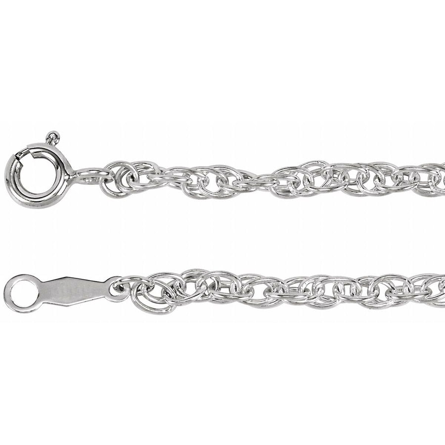 1.75 mm Rope Chain Bracelet (2.5 Mm / 7 In) - Sterling Silver - Series CH430