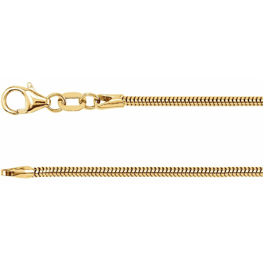 1.5 mm Round Snake Chain Bracelet (1.5 Mm / 7 In) - Series CH117