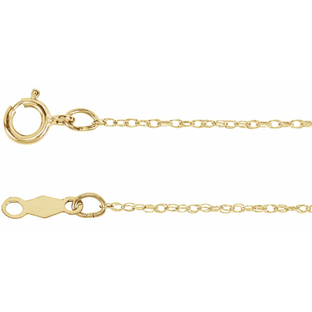 1.25 mm Rope Chain Bracelet (.75 Mm / 7 In) - 14K Yellow Gold - Series CH468