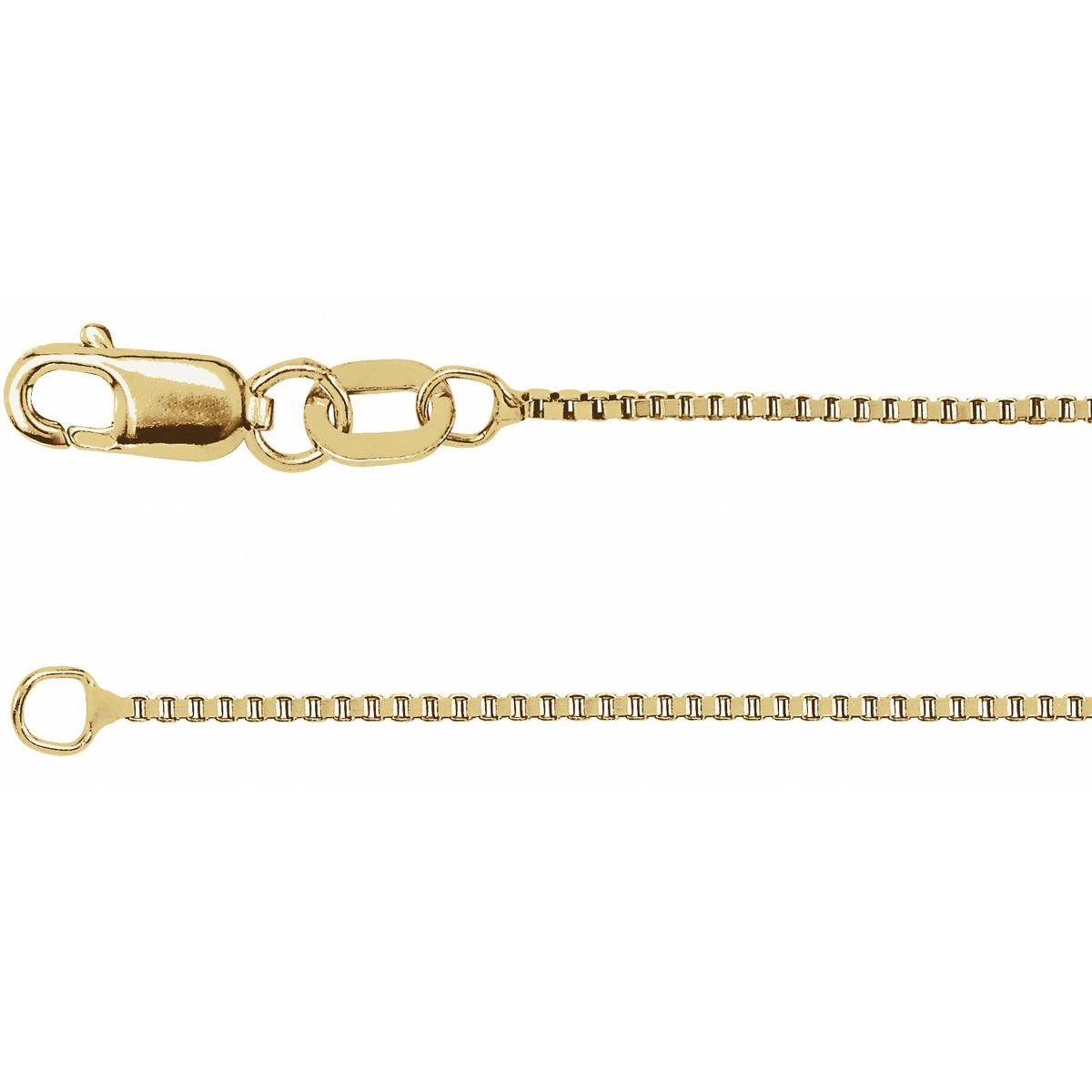 Box Chain Bracelet (.75 Mm / 7 In) - 14K Yellow Gold-Filled - Series CH619
