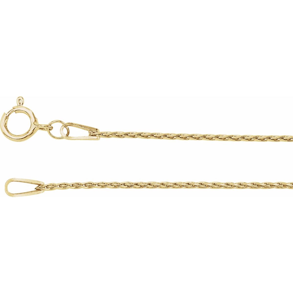 1 mm Wheat Chain Bracelet (1 Mm / 7 In) - gallery - Series CH974
