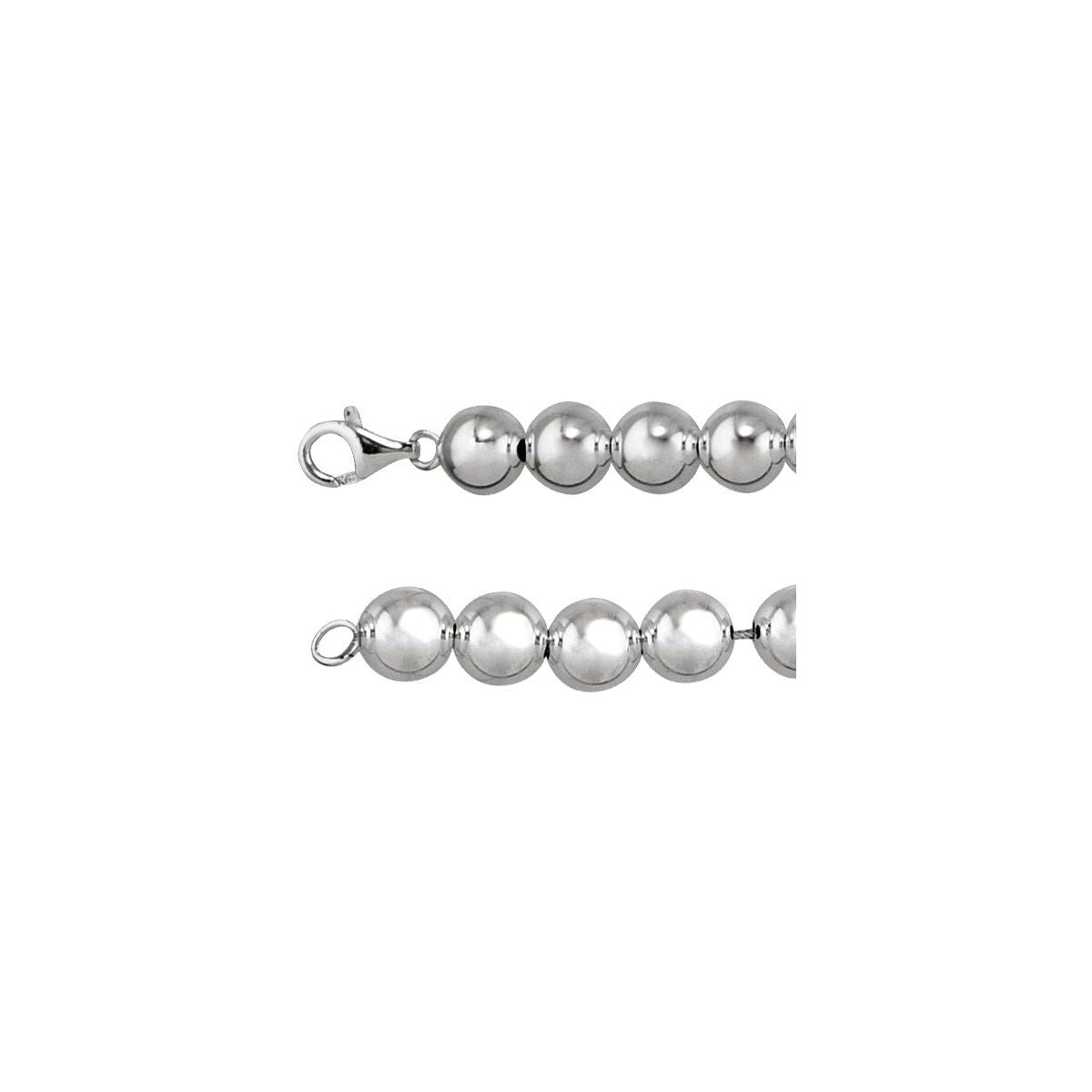 10 mm Hollow Bead Chain Bracelet (10 Mm / 8 In) - Series CH877