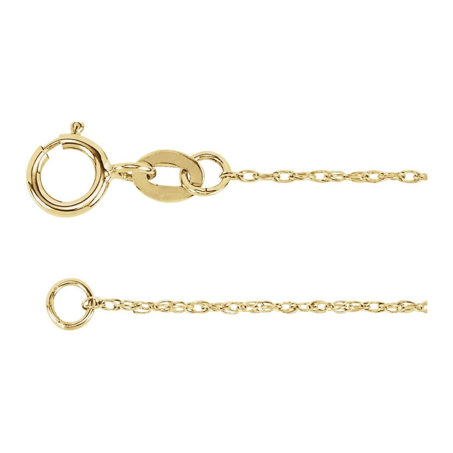 1 mm Rope Chain Bracelet (1 Mm / 7 In) - 14K Yellow Gold-Filled - Series CH12