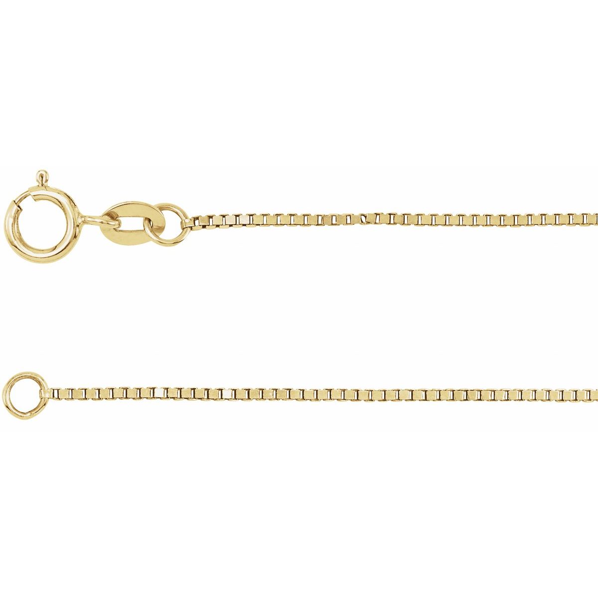 Box Chain Bracelet (.75 Mm / 7 In) - 14K Yellow Gold-Filled - Series CH80