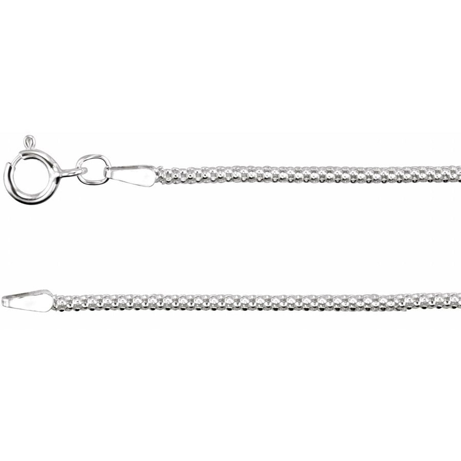 2.75 mm Popcorn Chain Bracelet (1.75 Mm / 7 In) - Series CH445