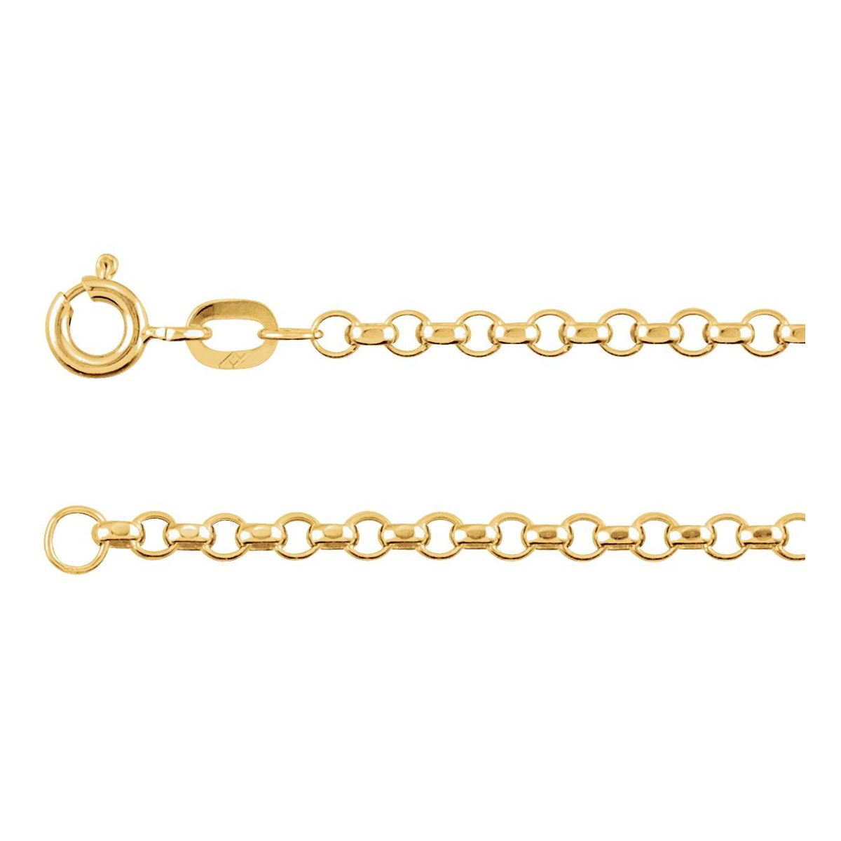 2.5 mm Hollow Diamond-Cut Rolo Chain Bracelet (2.5 Mm / 7 In) - Series CH639
