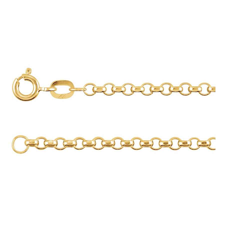2.5 mm Hollow Diamond-Cut Rolo Chain Bracelet (2.5 Mm / 7 In) - Series CH639