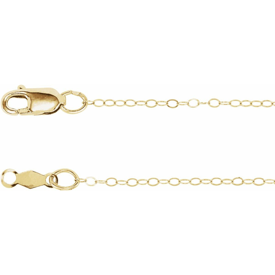 1 mm Flat Cable Chain Bracelet (1 Mm / 7 In) - Series CH463