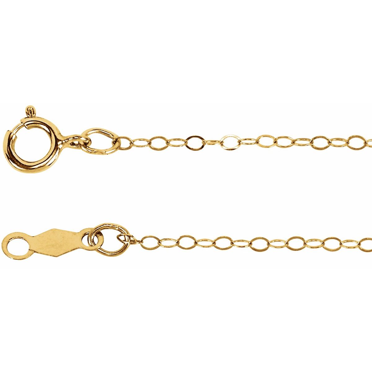 1 mm Flat Cable Chain Bracelet (1 Mm / 7 In) - Series CH464