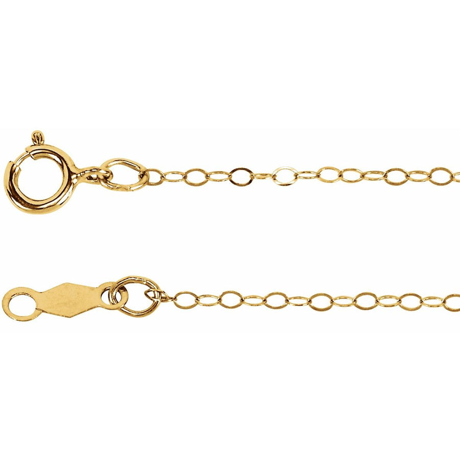 1 mm Flat Cable Chain Bracelet (1 Mm / 7 In) - Series CH464
