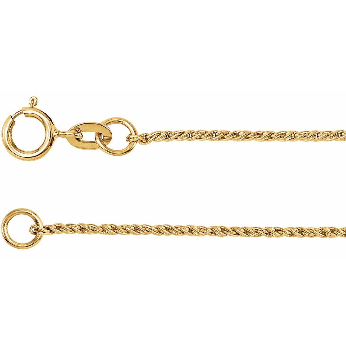 1 mm Twisted Wheat Chain Bracelet (1 Mm / 7 In) - gallery - Series CH519