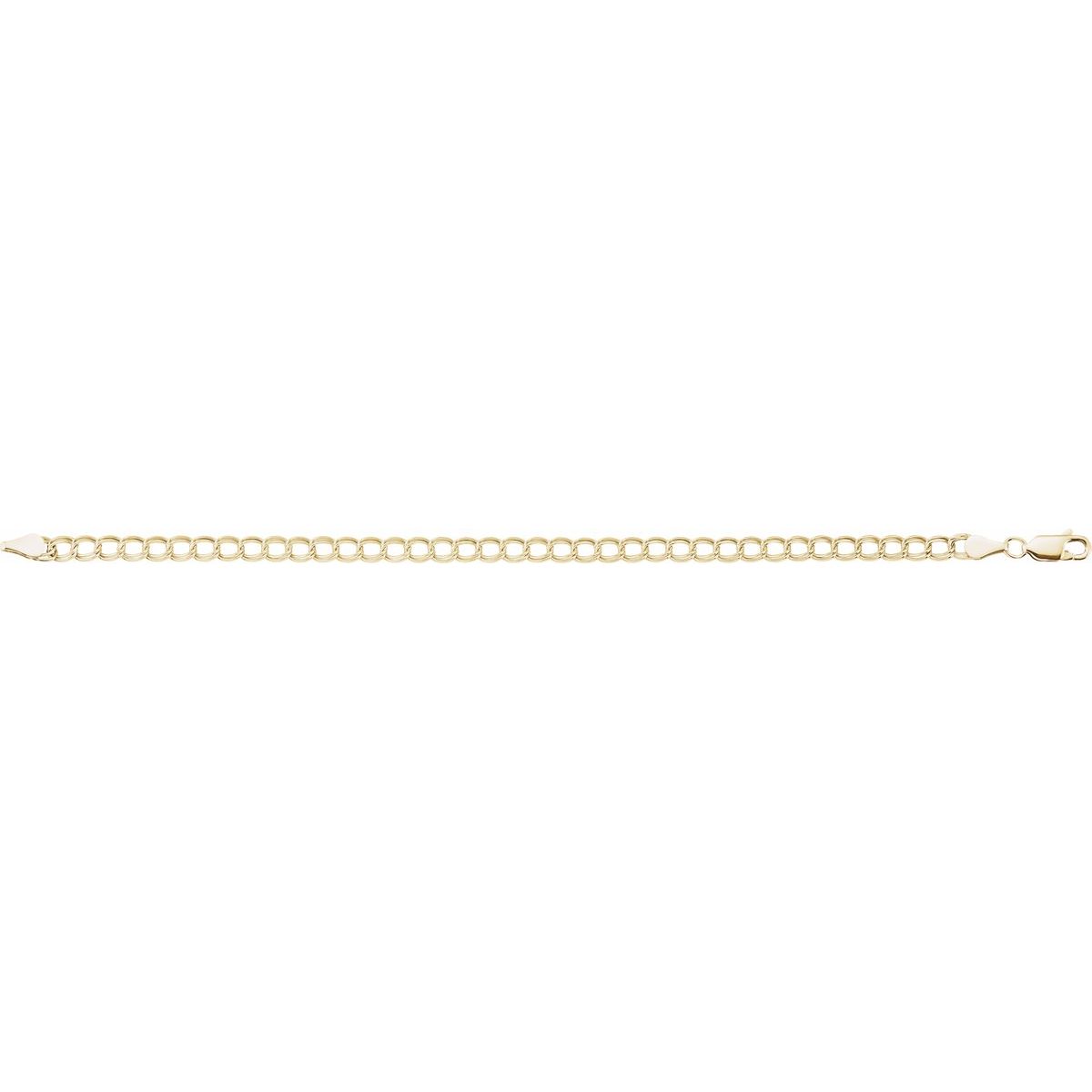 4 mm Double Link Curb Chain Bracelet (4 Mm / 7 In) - gallery - Series CH330