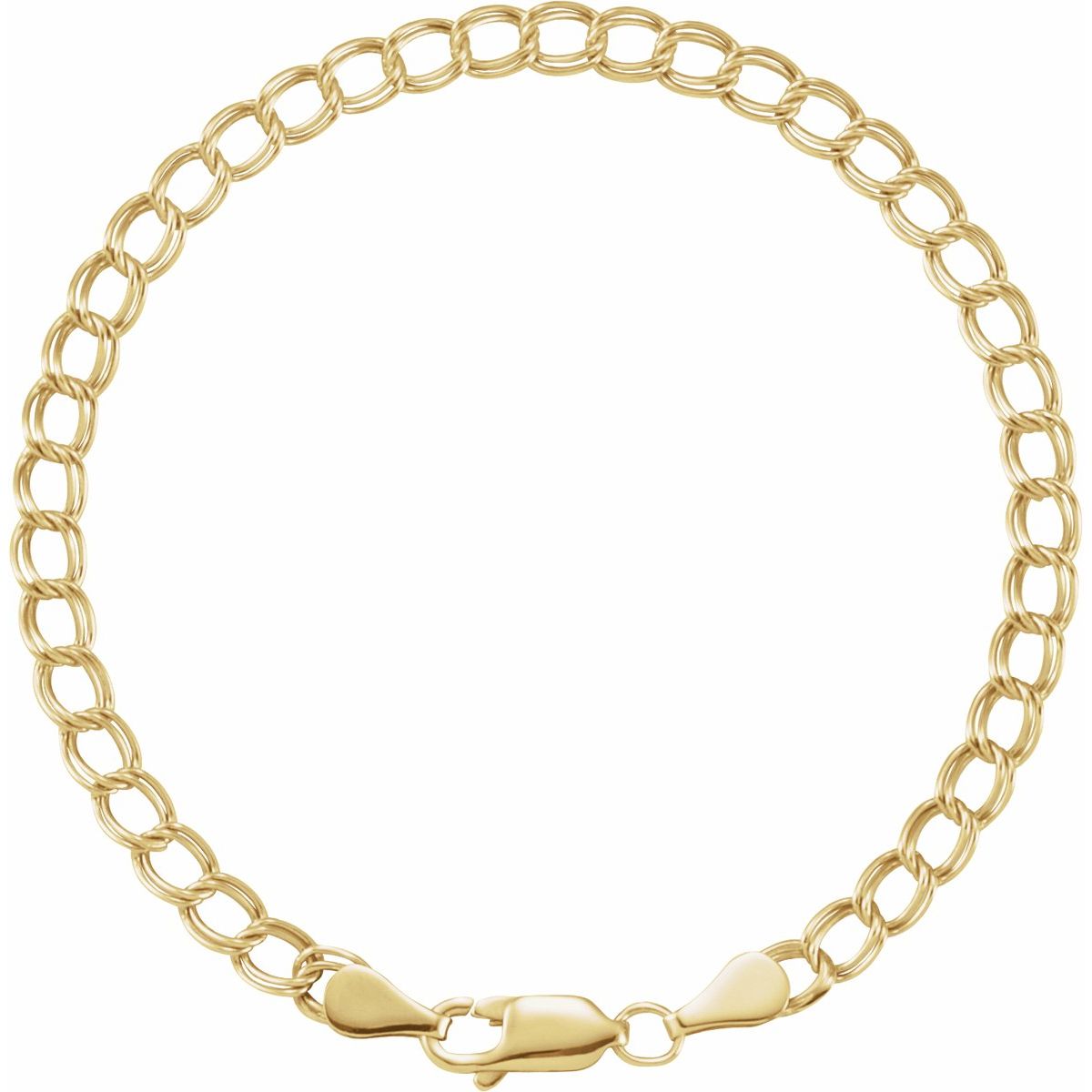 4 mm Double Link Curb Chain Bracelet (4 Mm / 7 In) - gallery - Series CH330