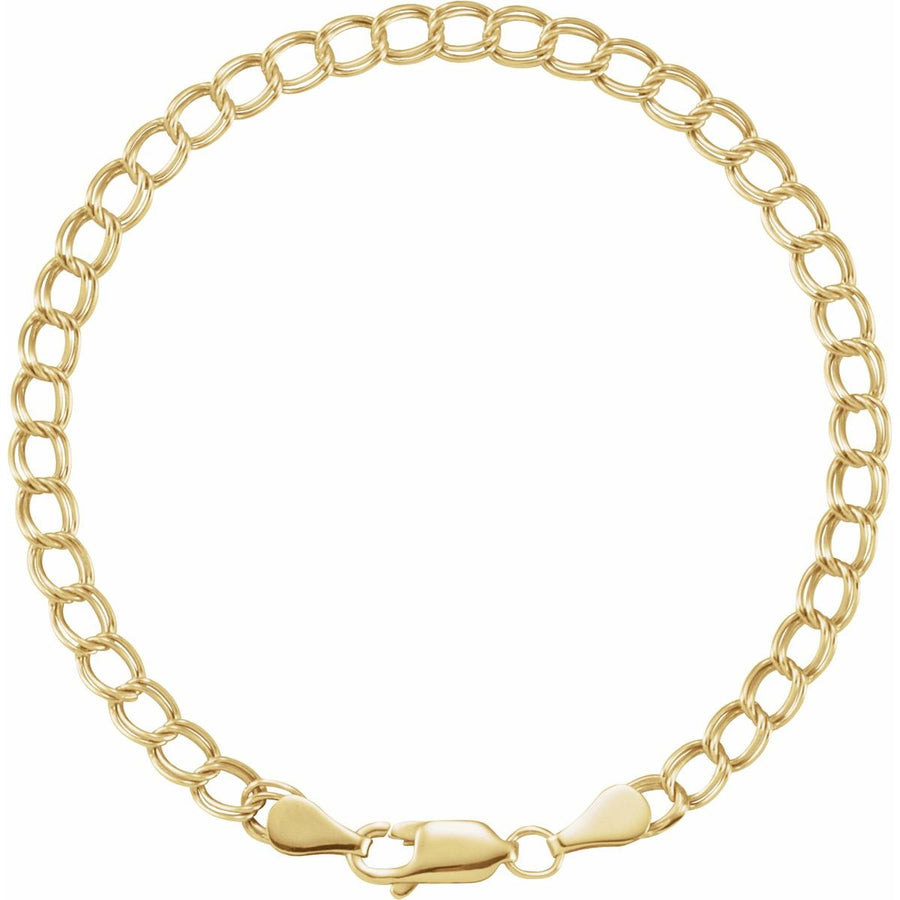 4 mm Double Link Curb Chain Bracelet (4 Mm / 7 In) - gallery - Series CH330