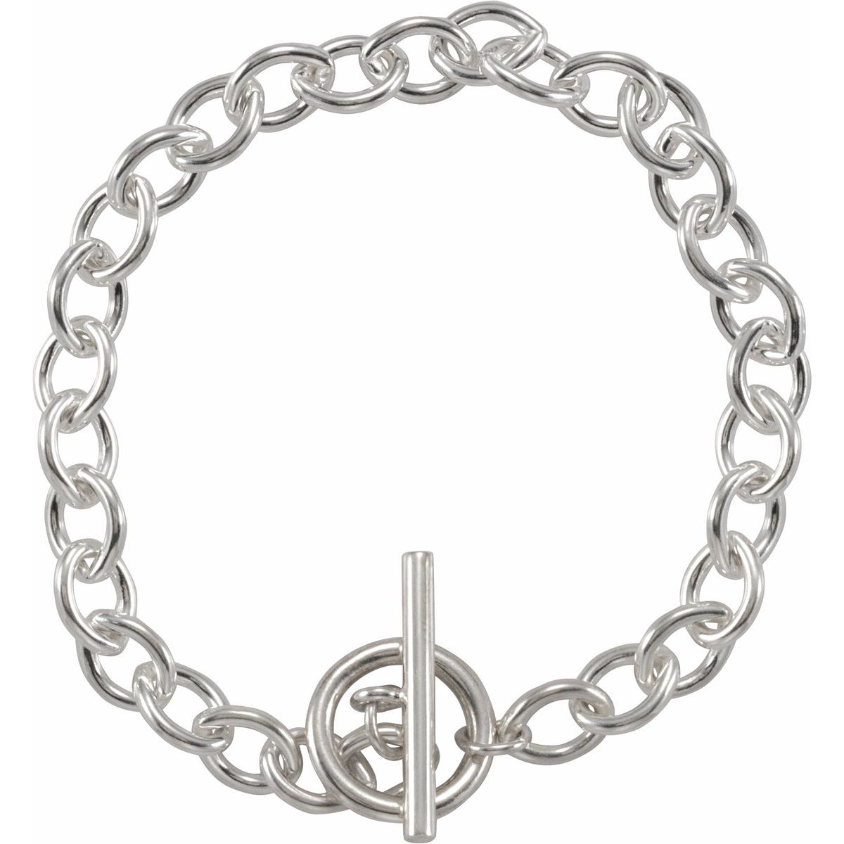 7 mm Cable Charm Bracelet (7 Mm) - Sterling Silver - Series BRC787