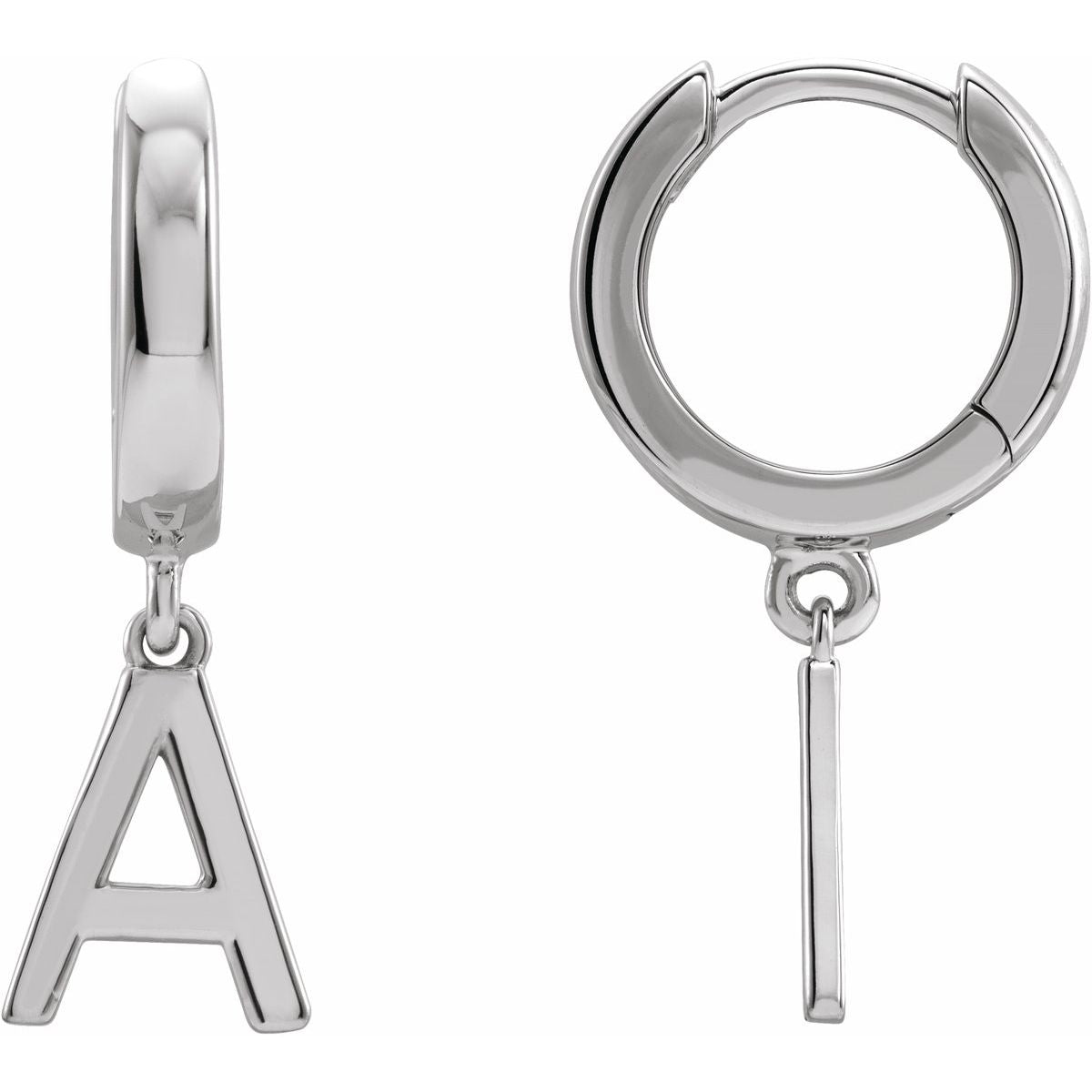 Initial Huggie Earrings