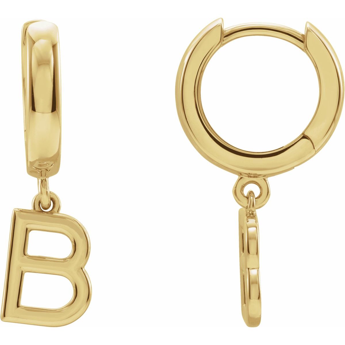 Initial Huggie Earrings